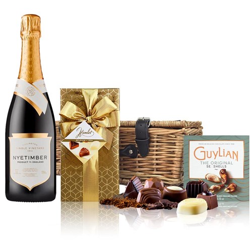 Nyetimber Tillington Single Vineyard 2014 English Sparkling 75cl And Chocolates Hamper